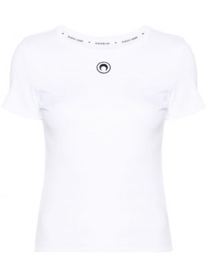 Majica z vezenjem Marine Serre bela