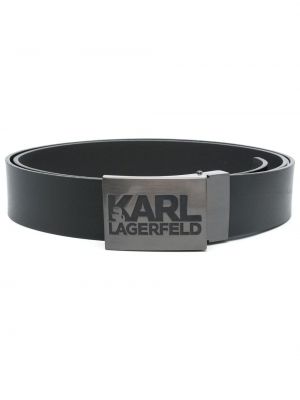 Кожаный колан Karl Lagerfeld черно
