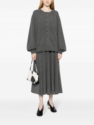 Kašmírové midi sukně Extreme Cashmere šedé