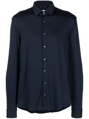 Puhasta srajca z gumbi Calvin Klein modra