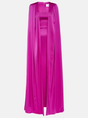 Vestido largo de raso Alex Perry violeta