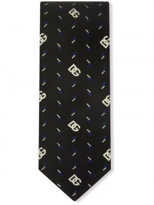 Cravatta con stampa Dolce & Gabbana nero