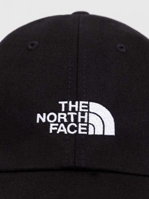 Czapka z daszkiem bawełniana The North Face czarna