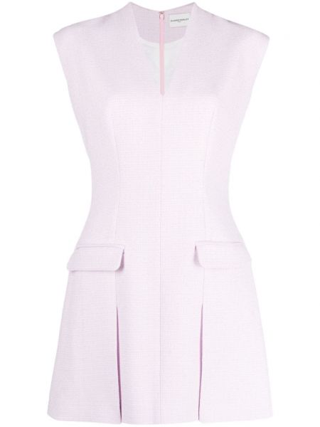 Καρό φόρεμα tweed Claudie Pierlot ροζ