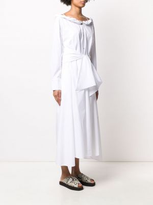 Midi šaty s knoflíky Kenzo bílé