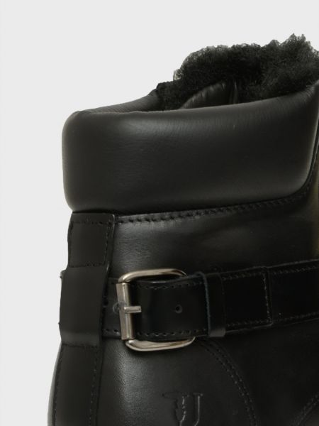 Черные кожаные ботинки Trussardi