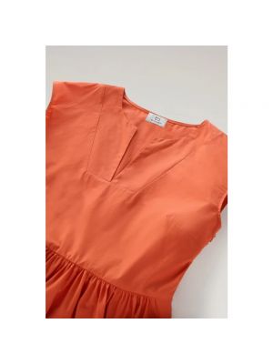 Mini vestido de algodón Woolrich naranja