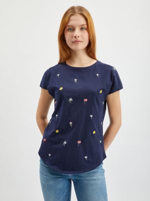 Květinové tričko Orsay modré