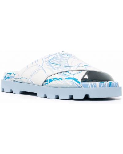 Sandales à imprimé à motifs abstraits Camper bleu