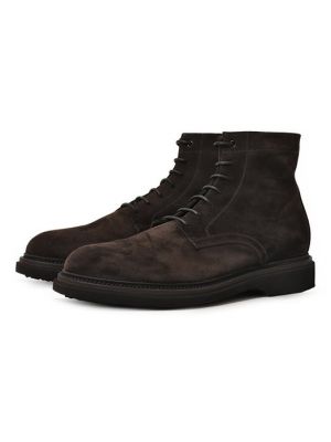 Замшевые ботинки Pantanetti коричневые