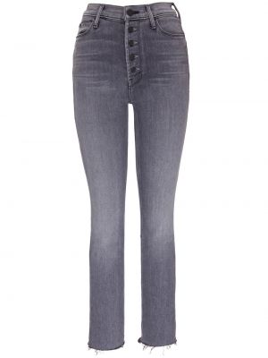 Skinny fit-jeans med hög midja Mother grå