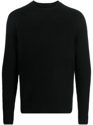 Sweter wełniany z wełny merino Parajumpers czarny