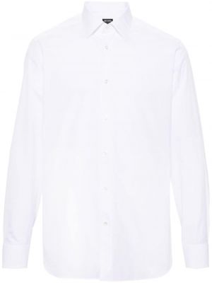 Памучна риза Zegna бяло