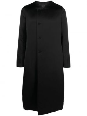 Saténový kabát Sapio čierna
