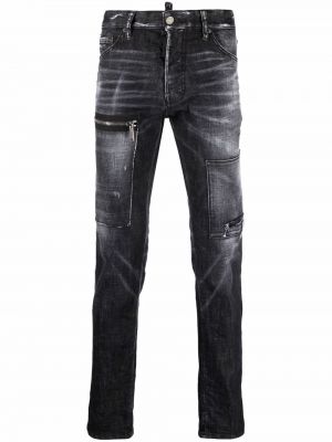 Nødlidende stretch jeans Dsquared2 svart