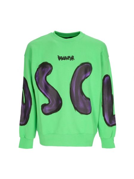 Streetwear sweatshirt mit rundhalsausschnitt Disclaimer grün
