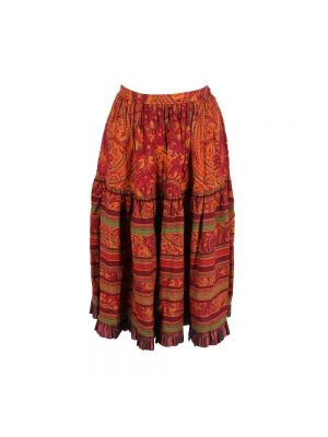 Spódnica bawełniana Yves Saint Laurent Vintage