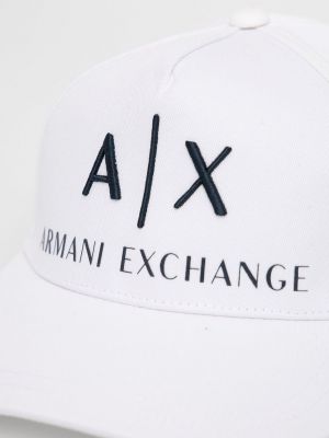 Czapka z daszkiem Armani Exchange biała