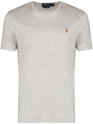 T-shirt brodé avec manches longues Polo Ralph Lauren gris
