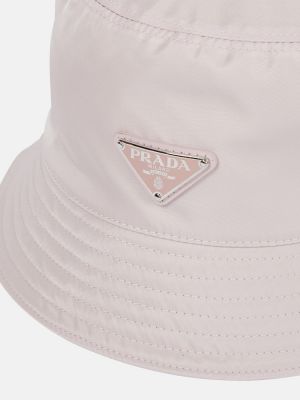 Sombrero de nailon Prada rosa