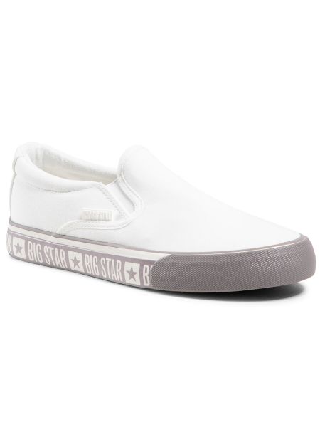 Chaussures de ville à motif étoile à motif étoile Big Star Shoes blanc