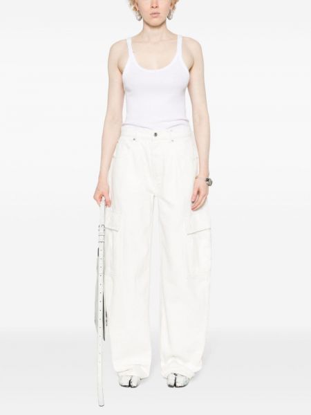 Jeansy z niską talią Alexander Wang białe