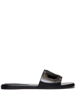 Kožené sandály Valentino Garavani černé