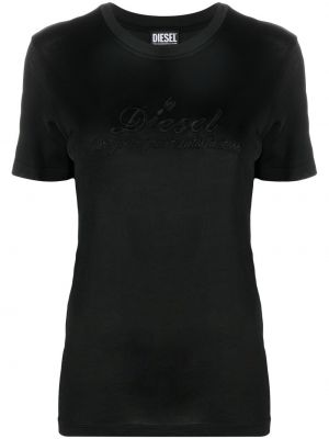 T-shirt brodé Diesel noir
