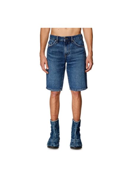 Pantalones cortos vaqueros ajustados slim fit Diesel azul