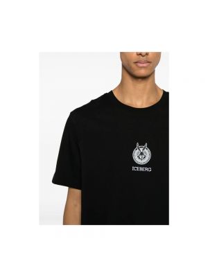 Koszulka z nadrukiem Iceberg czarna