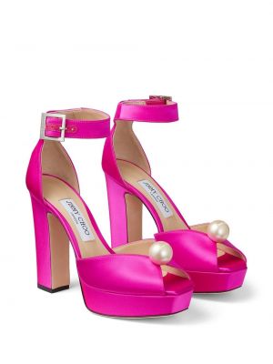 Sandales ar papēžiem Jimmy Choo rozā
