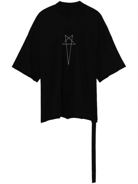Bavlněné tričko s potiskem Rick Owens Drkshdw černé