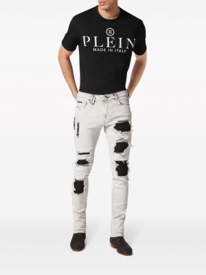 Skinny fit džinsai su įbrėžimais Philipp Plein