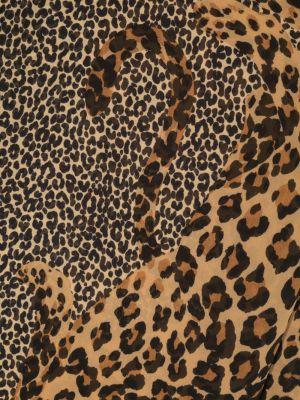 Seiden schal mit print mit leopardenmuster Saint Laurent Pre-owned