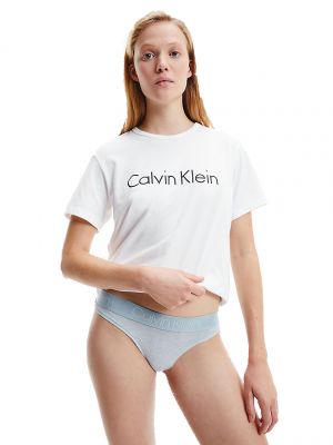 Chiloți tanga Calvin Klein albastru