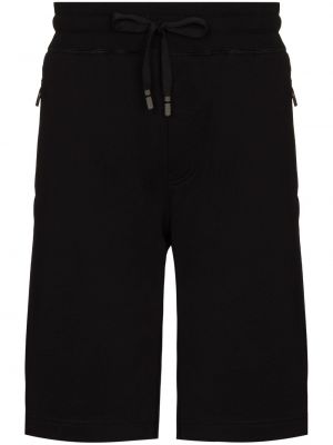 Shorts de sport en coton Dolce & Gabbana noir