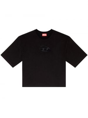 Kokvilnas t-krekls Diesel melns