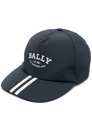 Raštuotas kepurė su snapeliu Bally mėlyna