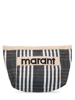 Pruhovaná nylónová listová kabelka Isabel Marant