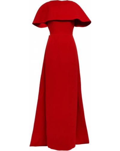 Midi šaty z polyesteru Emilia Wickstead - červená