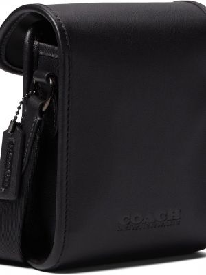 Кожаная сумка через плечо Coach черная