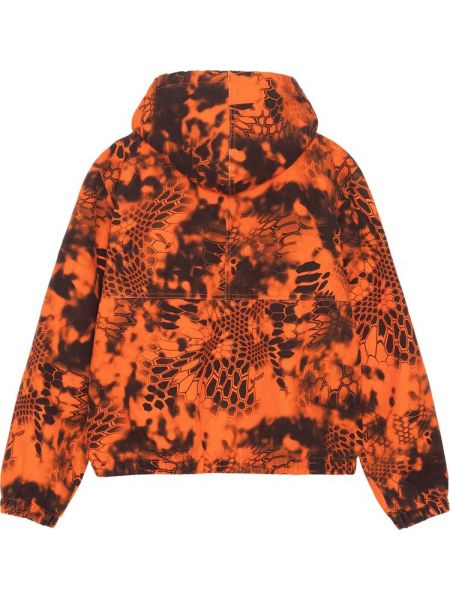 Куртка с капюшоном в деловом стиле Stussy оранжевая