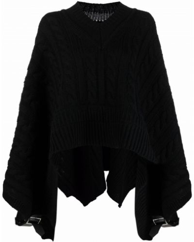 Asymmetrisk cape Noir Kei Ninomiya svart