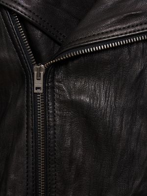Oversized kožená bunda Acne Studios čierna