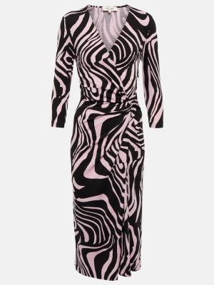 Midi ruha nyomtatás Diane Von Furstenberg fekete