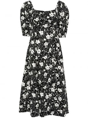 Bombažna obleka s cvetličnim vzorcem s potiskom Polo Ralph Lauren