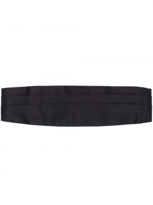 Plisovaná hedvábná kravata Valentino Garavani černá