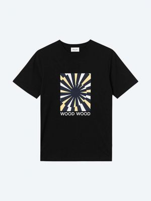 Pamut póló Wood Wood fekete