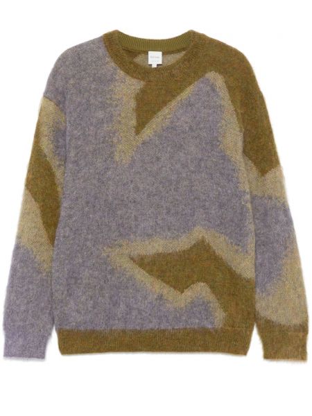 Lang sweater i jacquard stof Paul Smith grøn