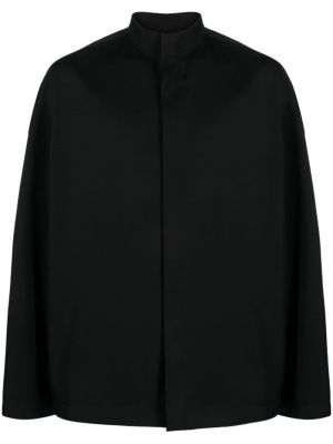 Vlnená bunda Jil Sander čierna